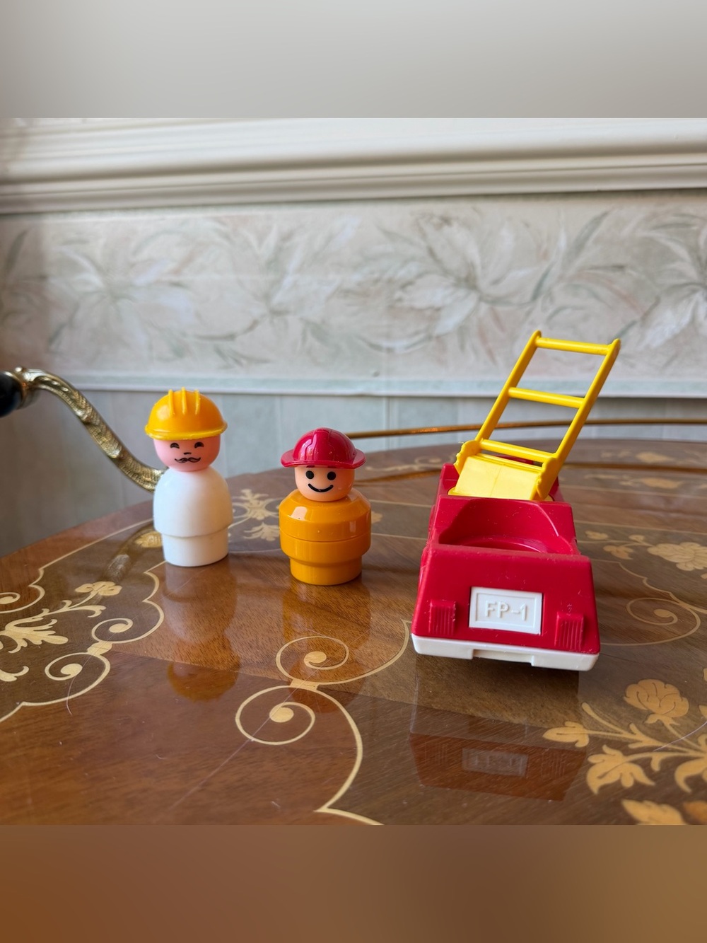 Two Little People Vintage Figurines Firetruck 1990